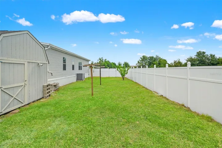 fenced backyard