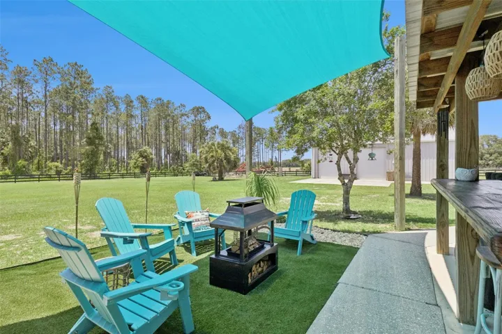 Outdoor Sitting Area towards Workshop