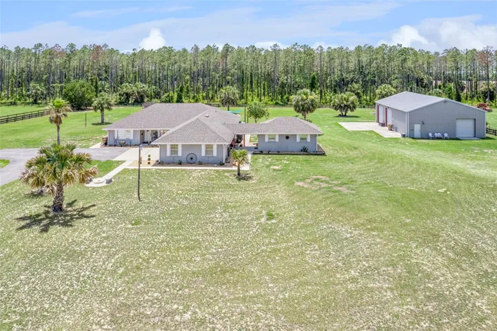 Front Exterior w/ Workshop towards Pine Tree Farm