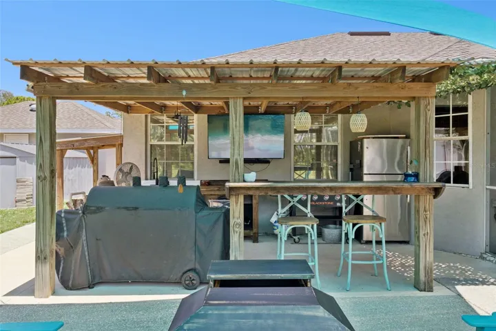 Outdoor Kitchen from Sitting Area