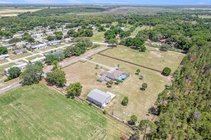 Aerial from neighboring hay pasture