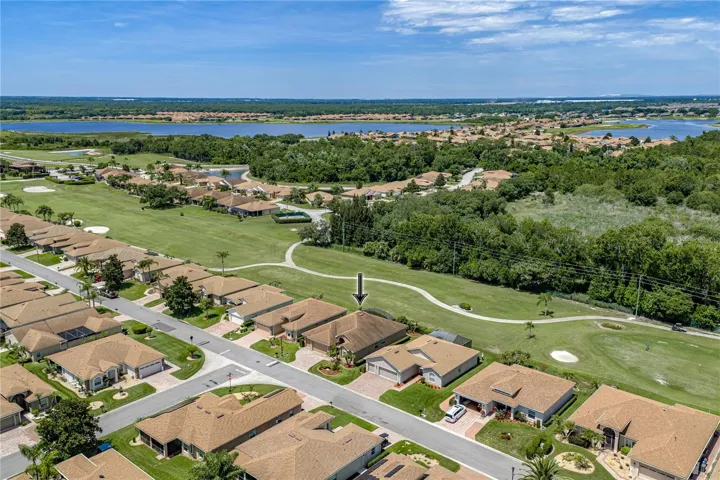 Neighborhood drone view