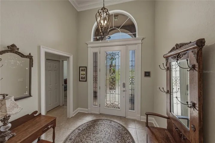 Interior front entry & hall to guest bedrooms