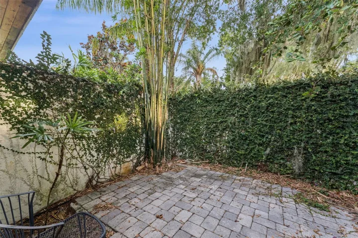 Private outdoor shower and zen space
