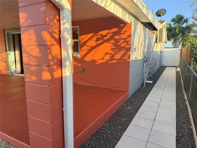West side of house