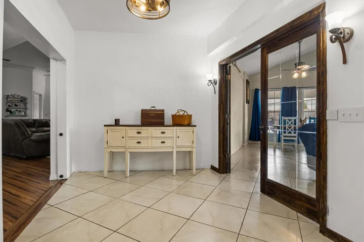 Breeze way between kitchen and bonus room