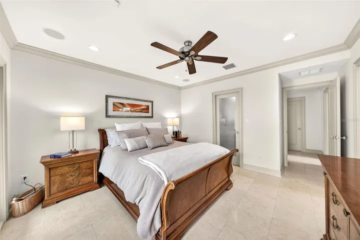 Primary suite with large walk in customized closet