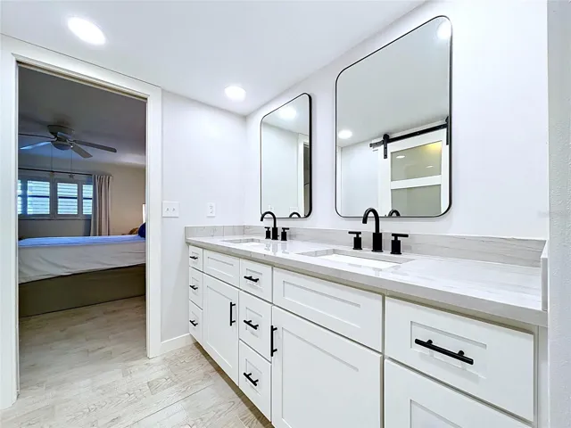 Vanity in primary bathroom
