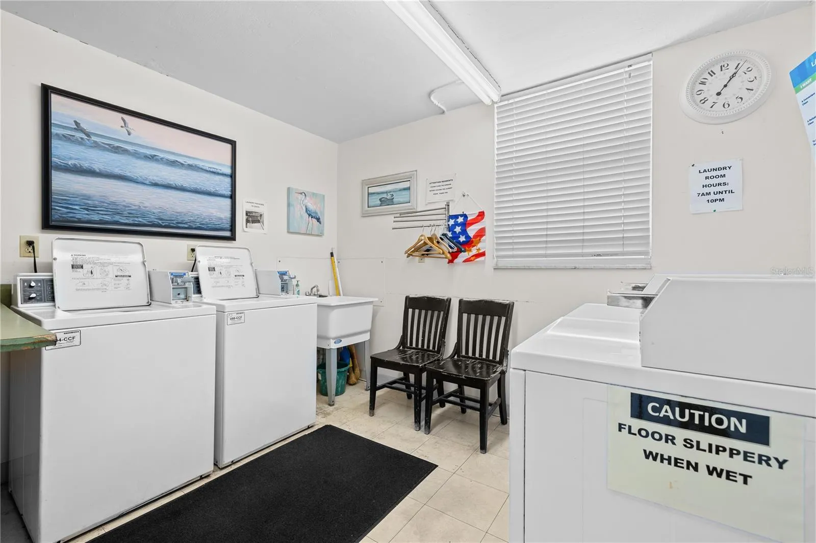 Laundry in each building for convenience