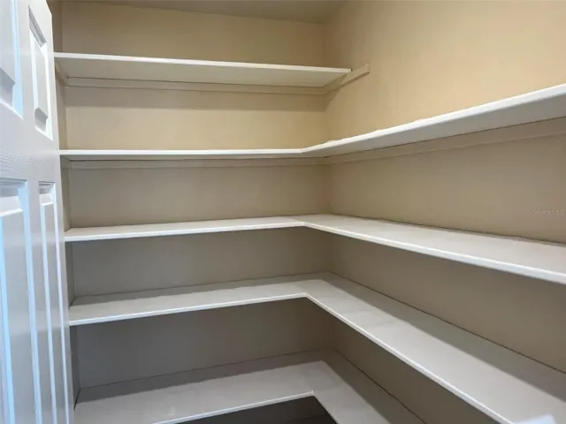 Having a large pantry with solid shelves is a dream come true.