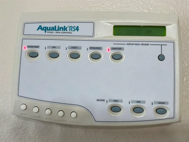 The controls for your pool are also in the kitchen where you can easily monitor all of the systems, turn on the lights, turn on the spa, set pump timer, even release more chemicals into the pool.