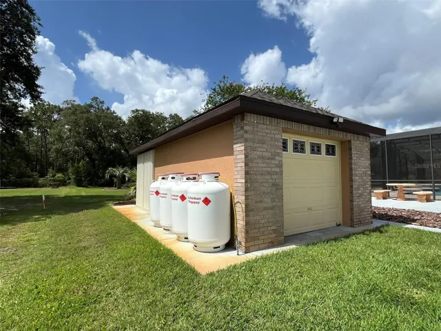 Remember the extra DETACHED GARAGE.  It's block construction just like the home to protect whatever you store in here.