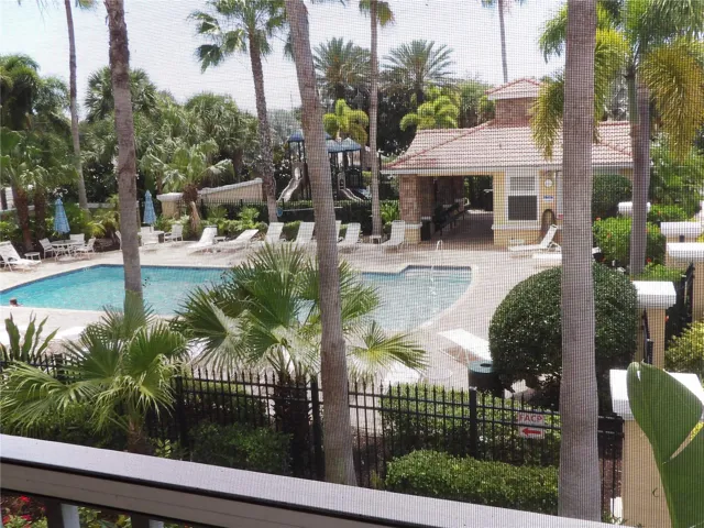 view of pool from lanai