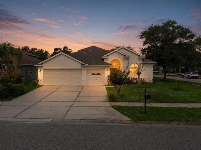 Front of home at dusk