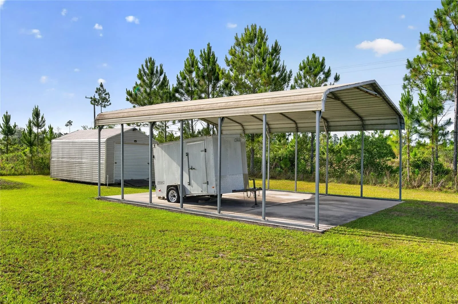 RV CARPORT WITH CEMENT PAD