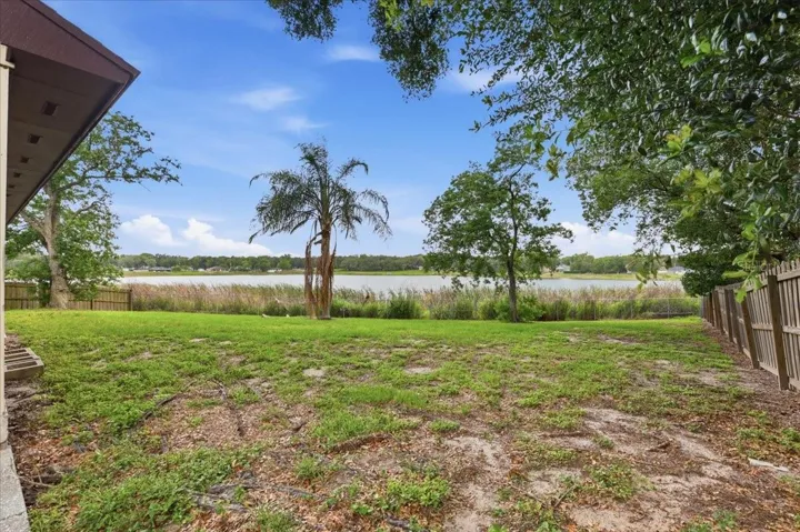 Fully fenced in yard