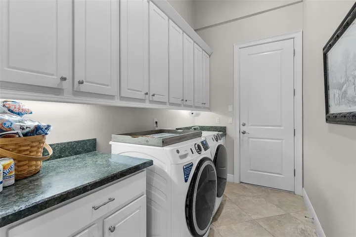 Interior laundry room