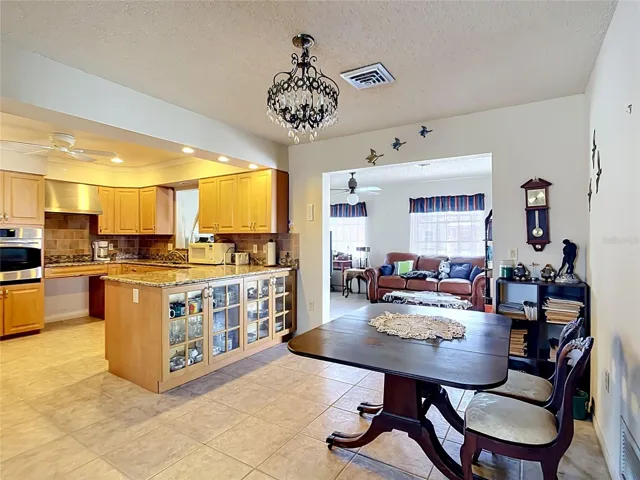 Updated kitchen with granite countertops and stainless appliances