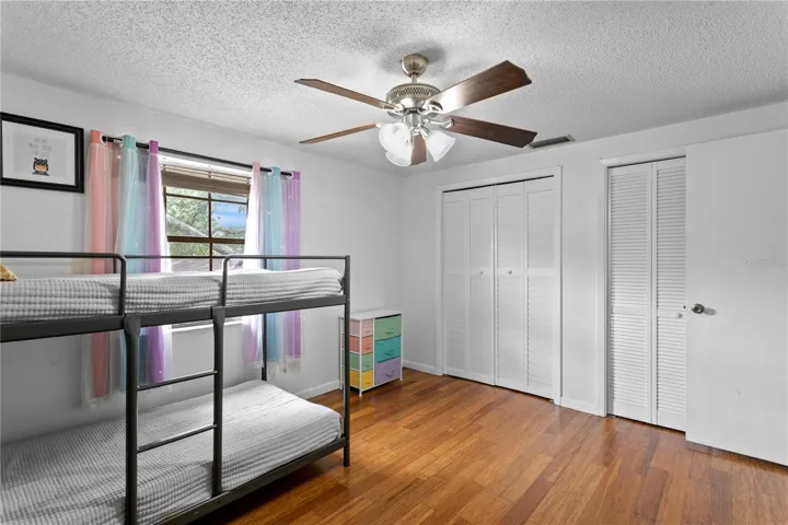 Bedroom 4 features two built-in closets