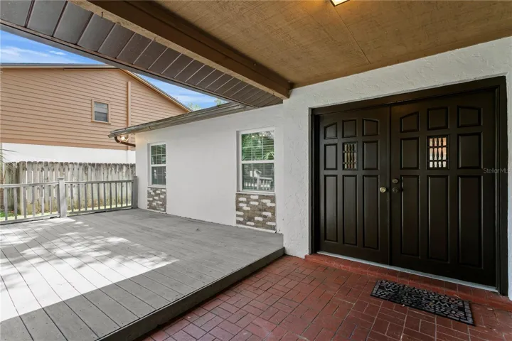 Large 12'x18' deck adjacent to the front entrance