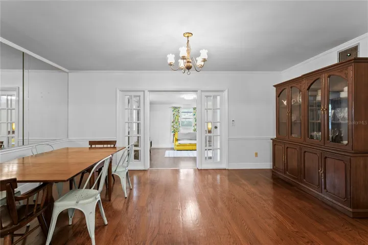 Dining room looking towards office