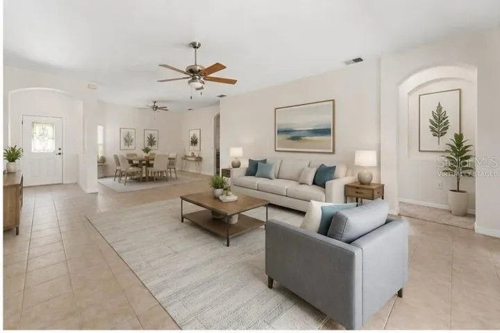 Virtually Staged Living and Dining