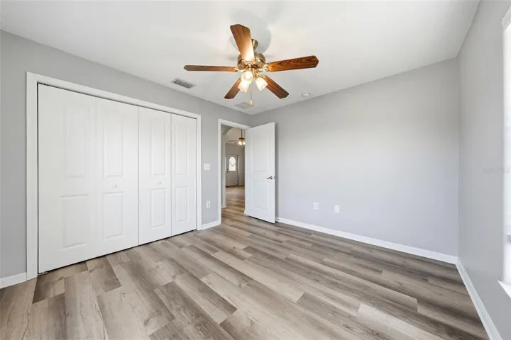Bedroom three with LVT Flooring