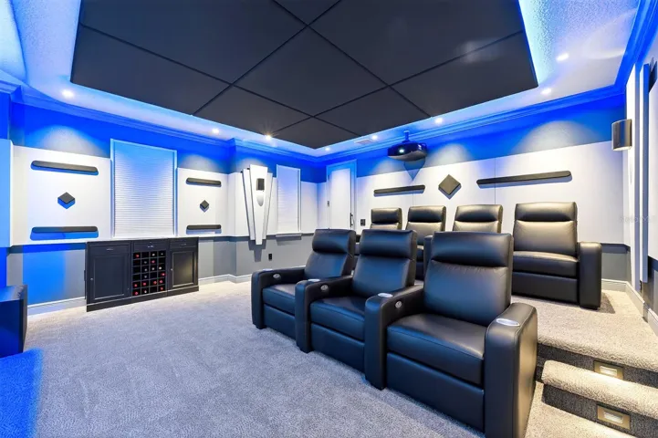 Top of the line theater room.
