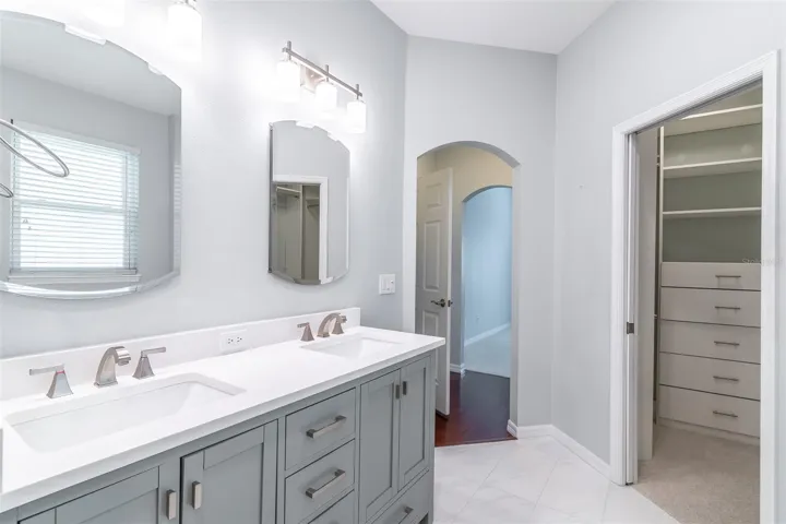 Primary Ensuite Bathroom & Walk-In Closet with Closet System