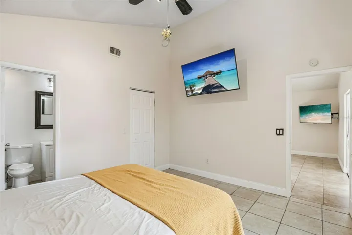 primary bedroom with walk in closet