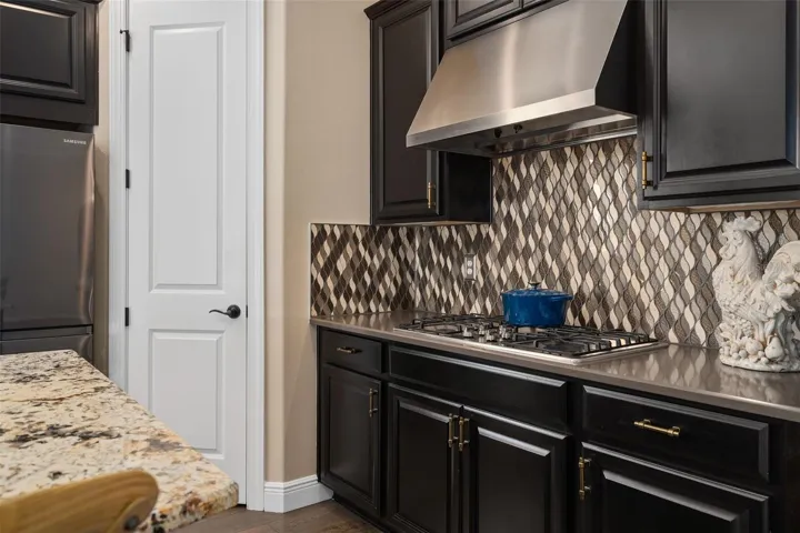 Cooktop with a Hood that is vented to the outside