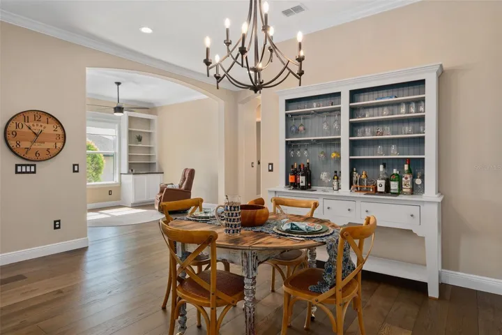 Dining Area with the Flex Space in the background
