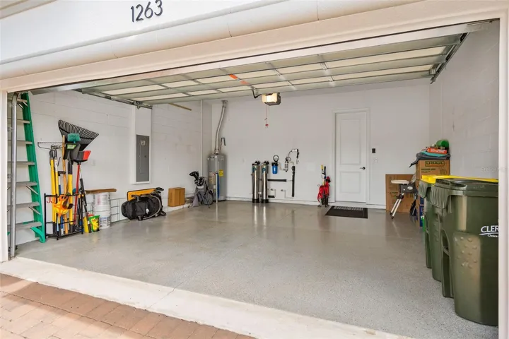 Garage view with a Professionally Finished Floor
