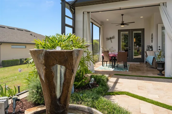 The pleasant sounds of a water feature