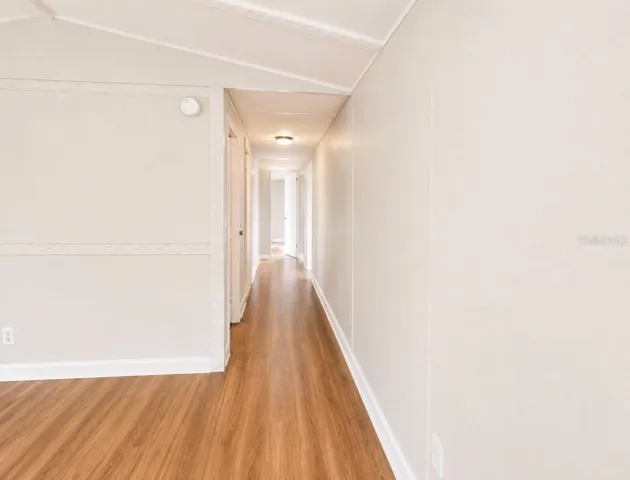 Hallway leading into the bedrooms and bathroom