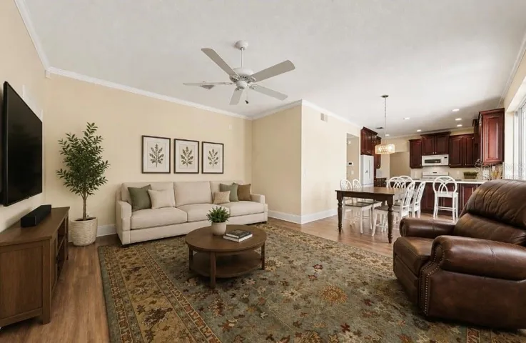Virtually Staged Family Room