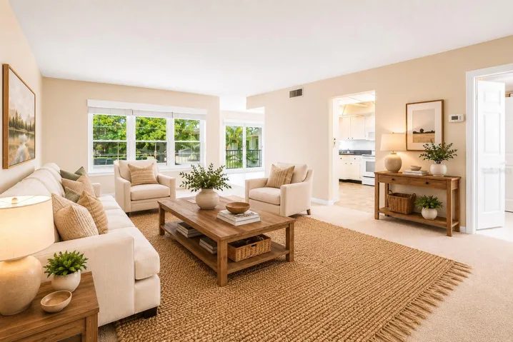 Virtual Staging. Huge great room!