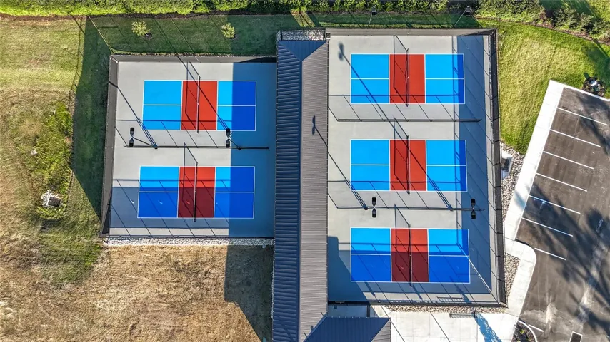 Five regulation pickleball courts