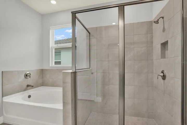 Primary bathroom - soaking tup and stand alone shower