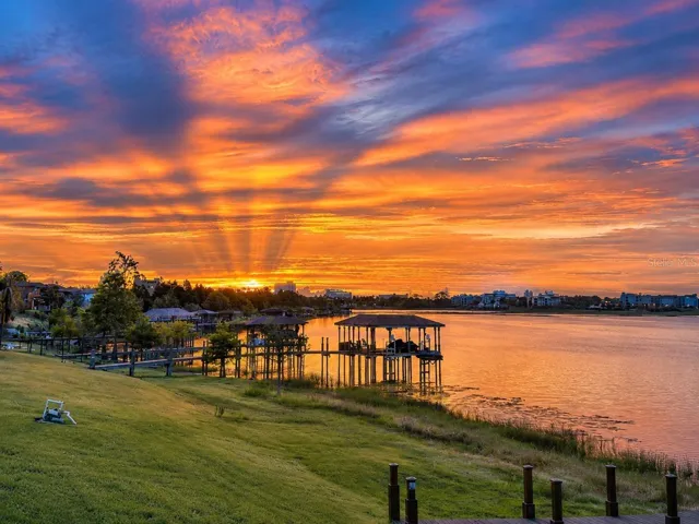Serene Sunrise over Dock