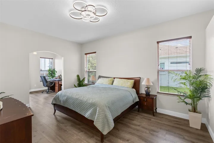 Primary Bedroom with View to Office