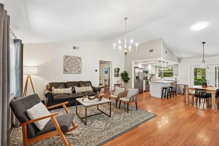 Living room, dining, kitchen