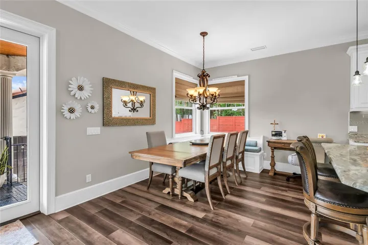 Dining space in kitchen