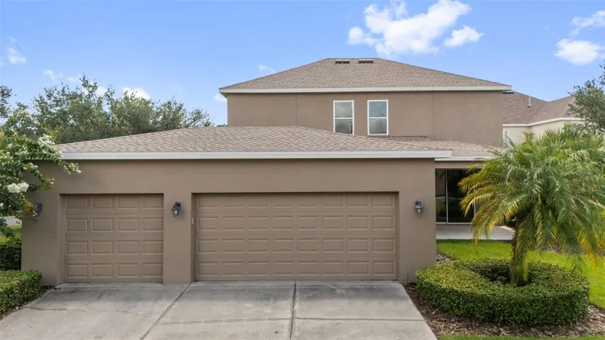 Three Car Rear Facing Garage
