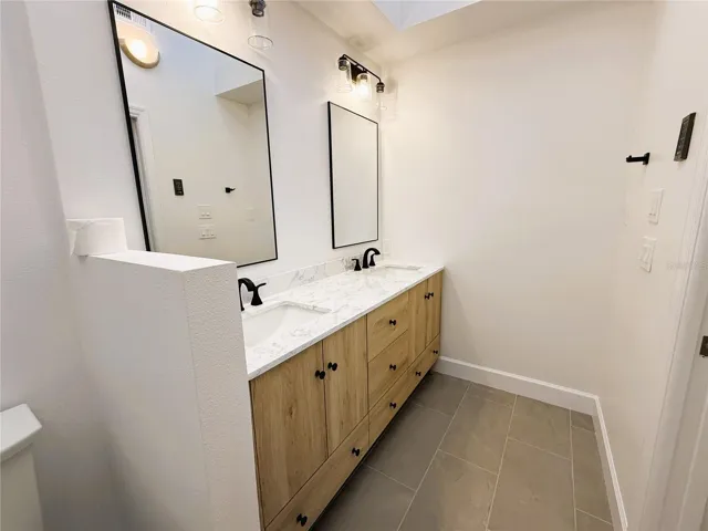 Primary Bathroom with double sinks