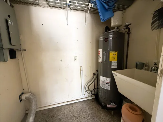 Utility Sink and Hot Water heater in the Gagae