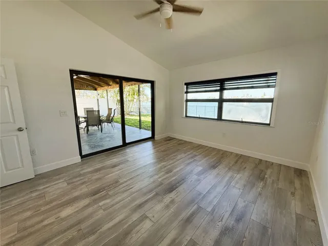Primary Bedroom with access to the covered Patio