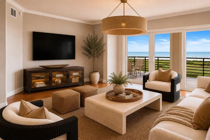 Virtually Staged Living Room