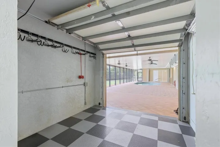 Garage for mower or pool equipment