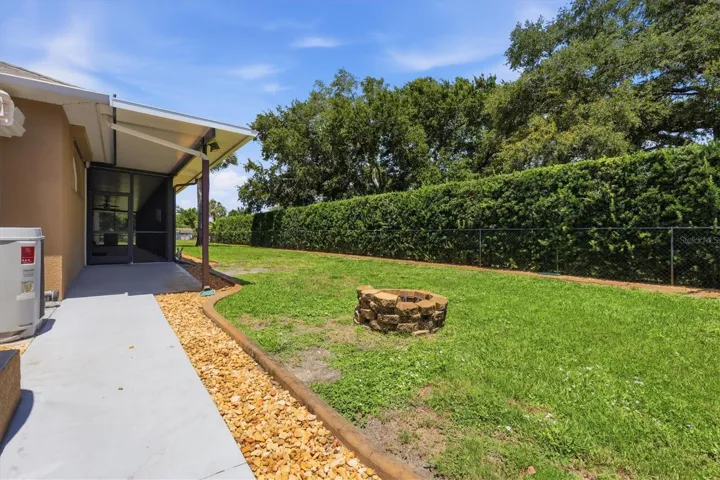 Fenced Private backyard
